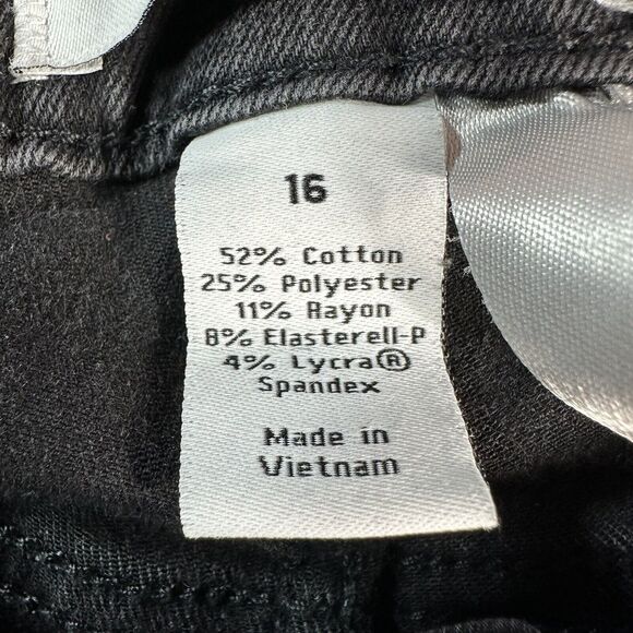 Lane Bryant FLEX High Rise Skinny Womens Size 16 Black Jeans Denim Pants 35x27 - Picture 9 of 10